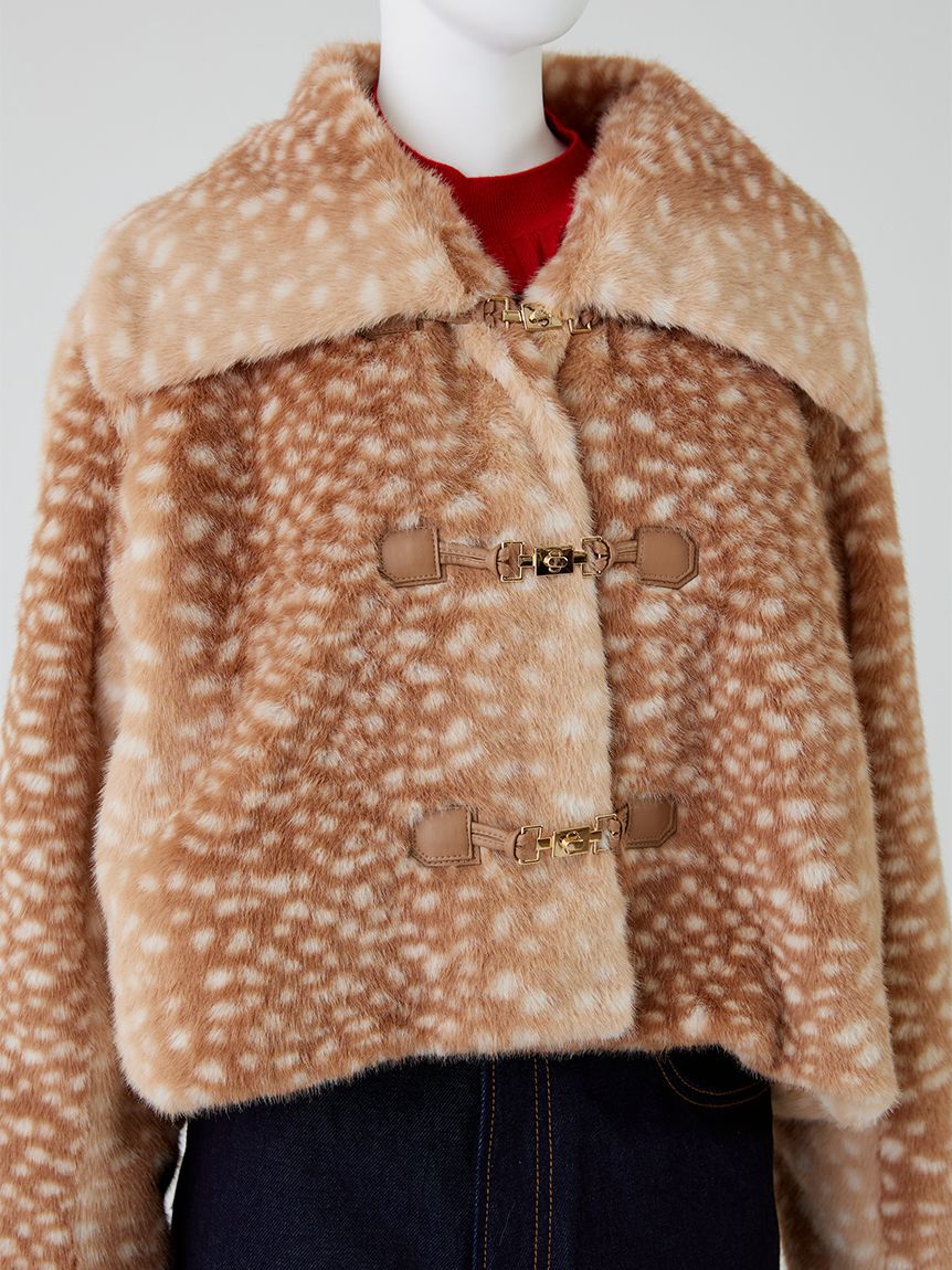 FURFUR「ビッグカラーエコファーショートコート」|その他|