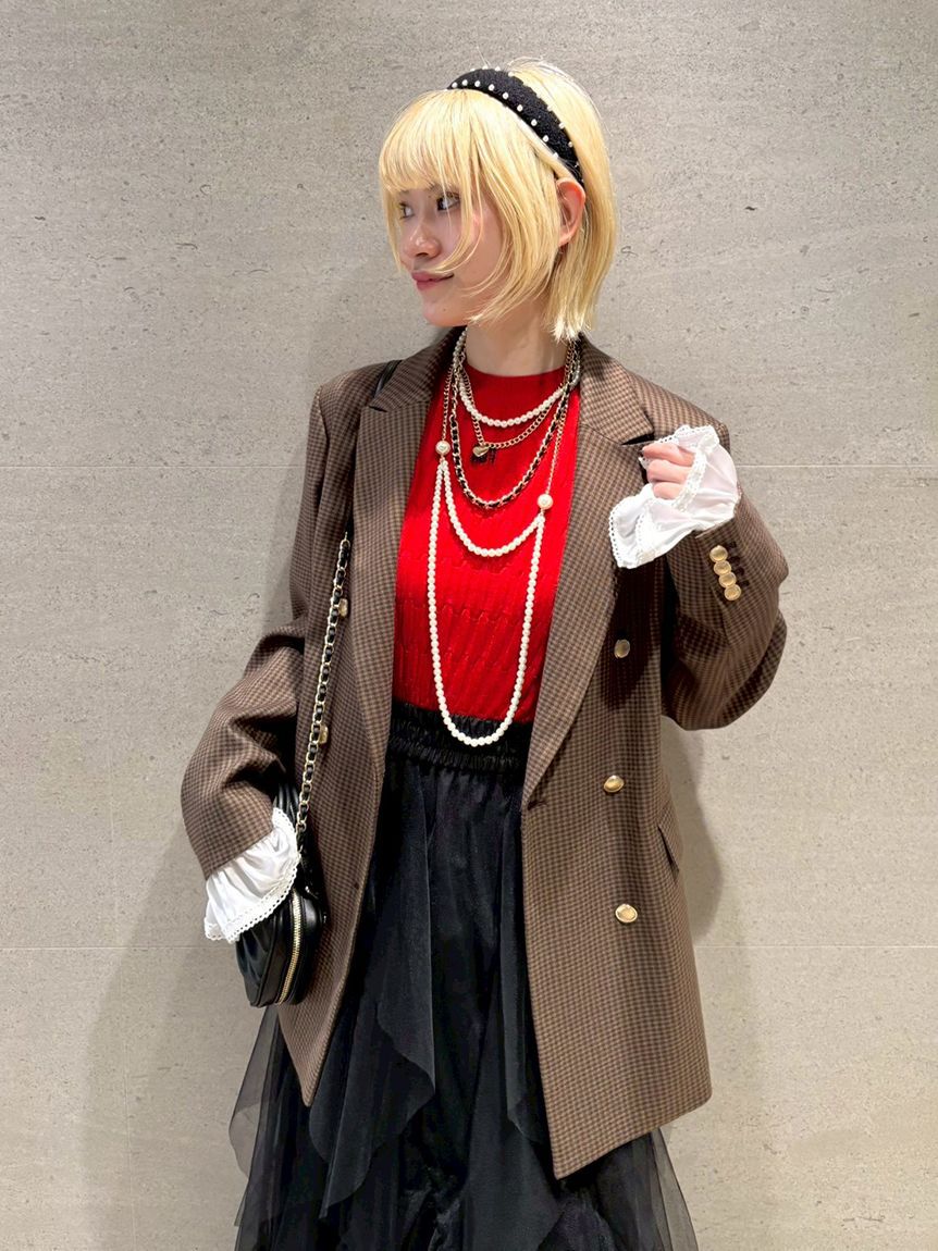 FURFUR「パールチェーンロングネックレス」|ネックレス|