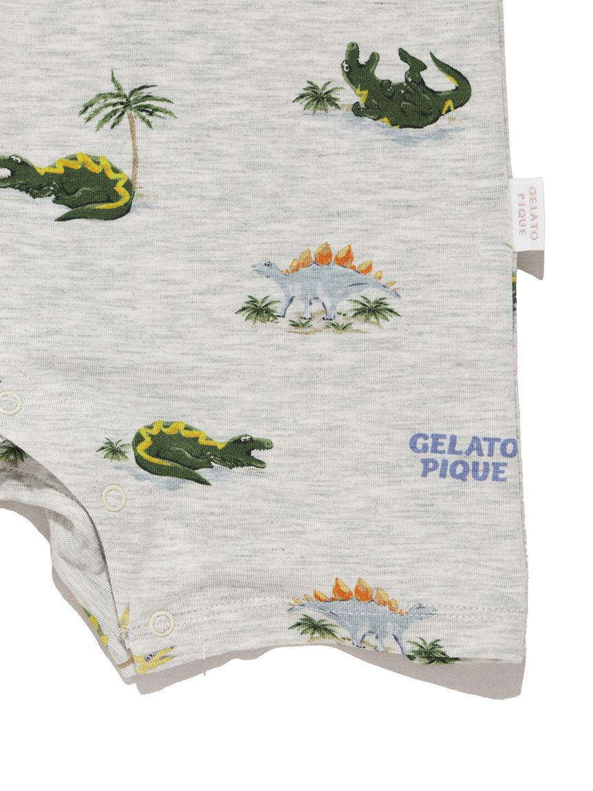 GELATO PIQUE KIDS & BABY「【BABY】【接触冷感】スリーピングダイナソー柄ロンパース」|ロンパース|