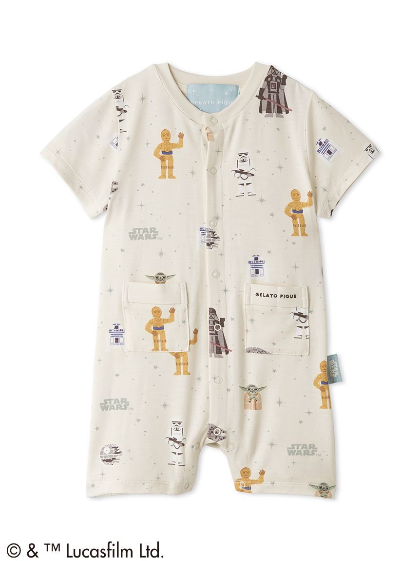 GELATO PIQUE KIDS & BABY「【STAR WARS】【ベビー】総柄半袖ロンパース」|ロンパース|