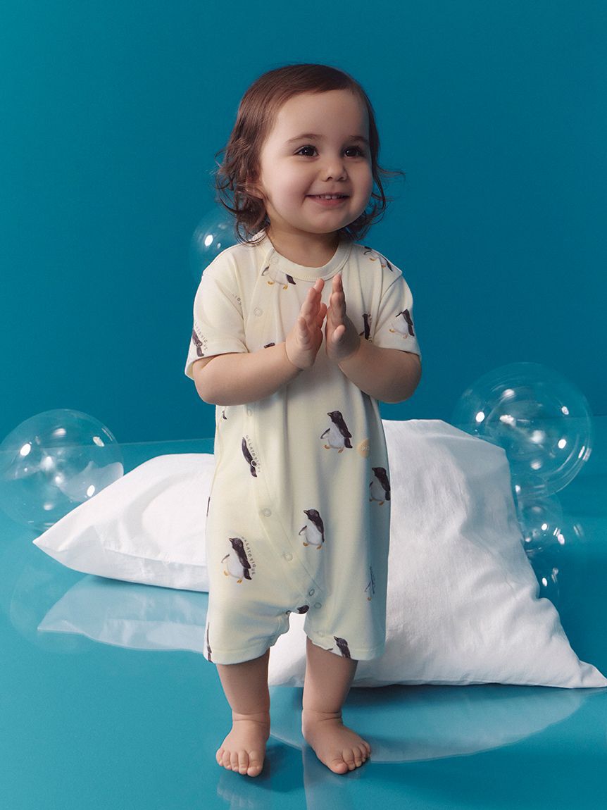 GELATO PIQUE KIDS & BABY「【BABY】【接触冷感】シーアニマル柄ロンパース」|ロンパース|