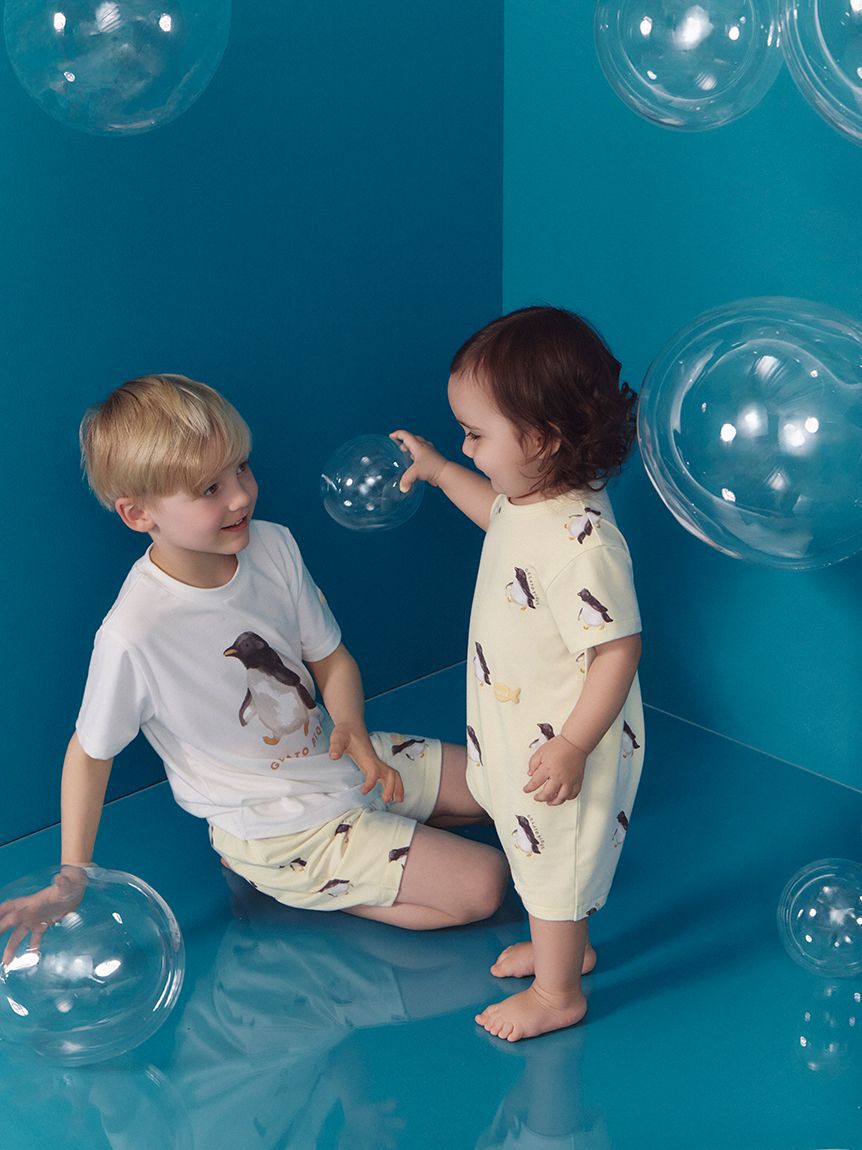 GELATO PIQUE KIDS & BABY「【BABY】【接触冷感】シーアニマル柄ロンパース」|ロンパース|