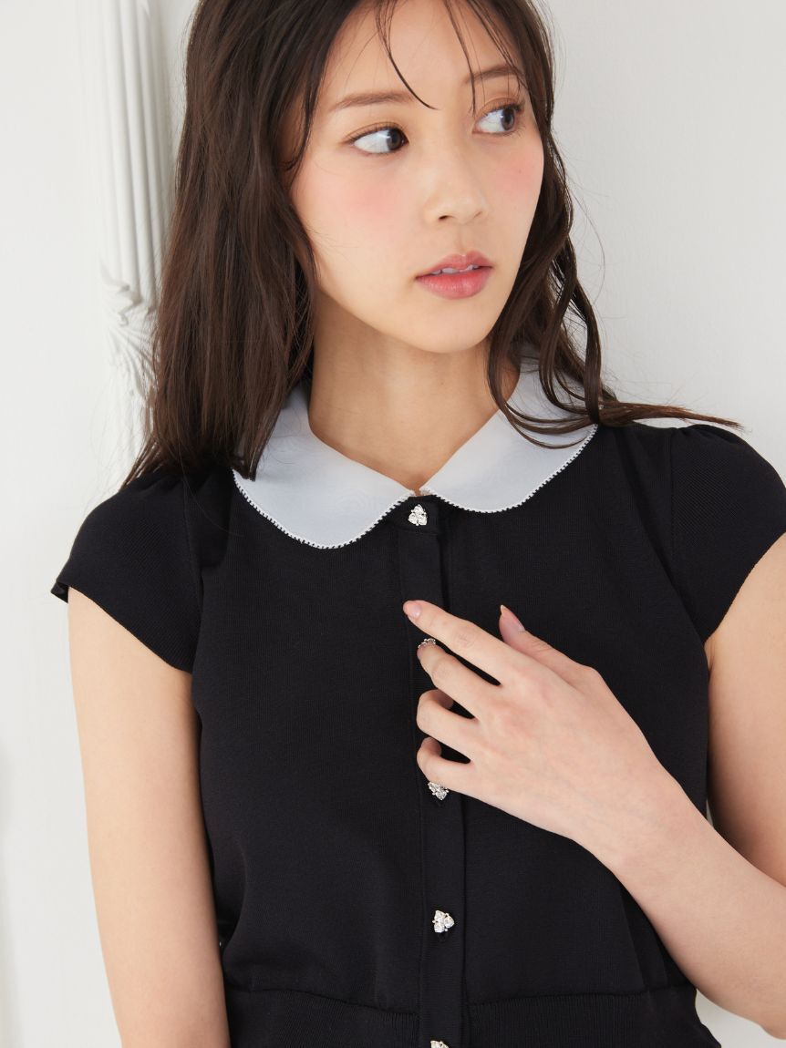 CELFORD「【WEB限定カラー】デタッチャブルペプラムカーディガン」|カーディガン|BLK