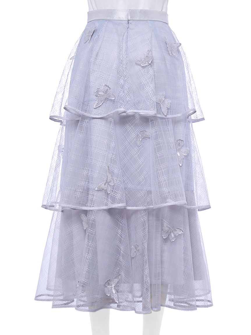 CELFORD「【HANAE MORI&times;CELFORDコラボ】バタフライモチーフティアードスカート」|スカート|