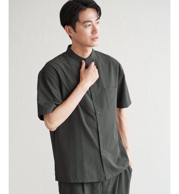 ikka「【セットアップ対応】Reflax(R) リラックスバンドカラーシャツ」|シャツ・ブラウス|