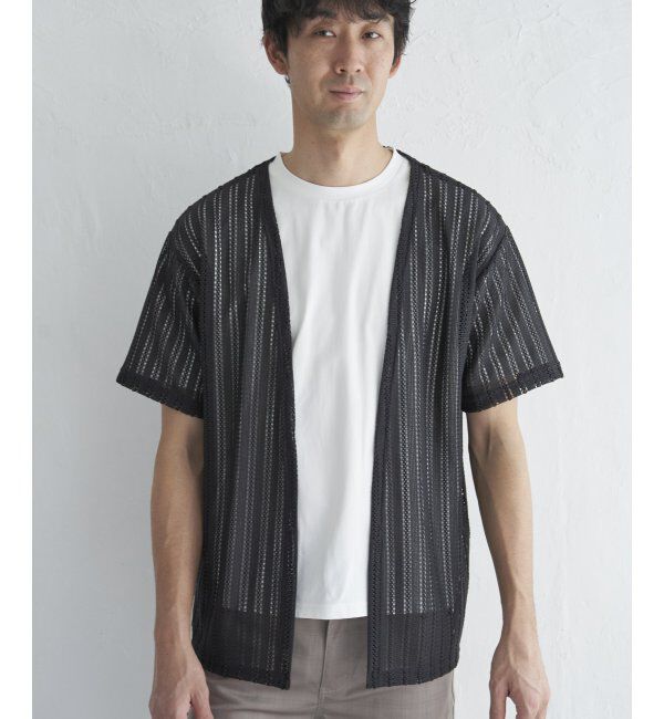 ikka「【吸水速乾／2点セット】透かしカーデDRYインナーセット」|Tシャツ・カットソー|