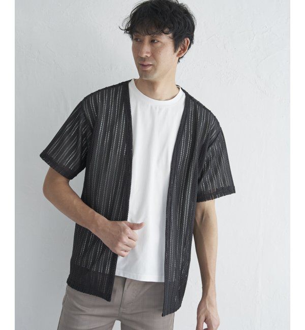 ikka「【吸水速乾／2点セット】透かしカーデDRYインナーセット」|Tシャツ・カットソー|