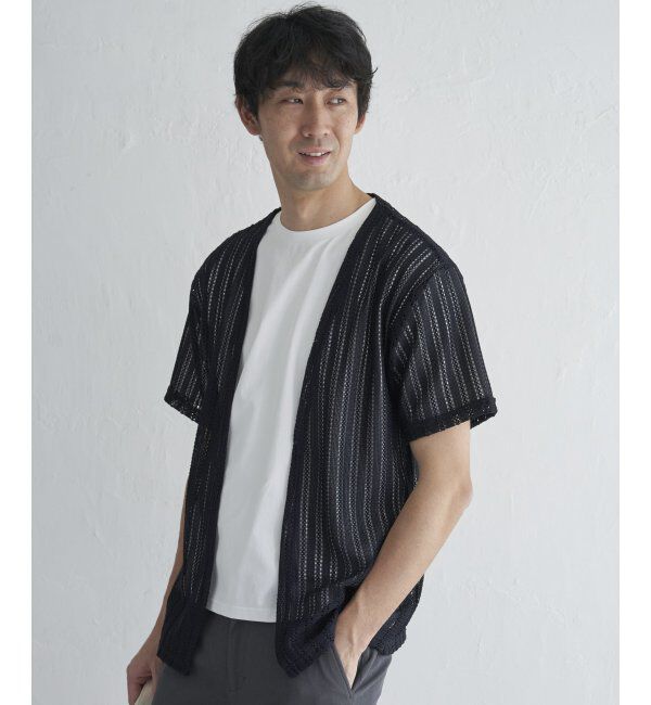 ikka「【吸水速乾／2点セット】透かしカーデDRYインナーセット」|Tシャツ・カットソー|