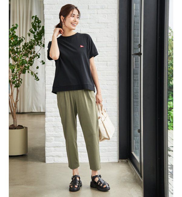 ikka「【雑誌InRed6月号掲載】GOKU楽パンツ 冷感テーパード【接触冷感】」|スラックス|