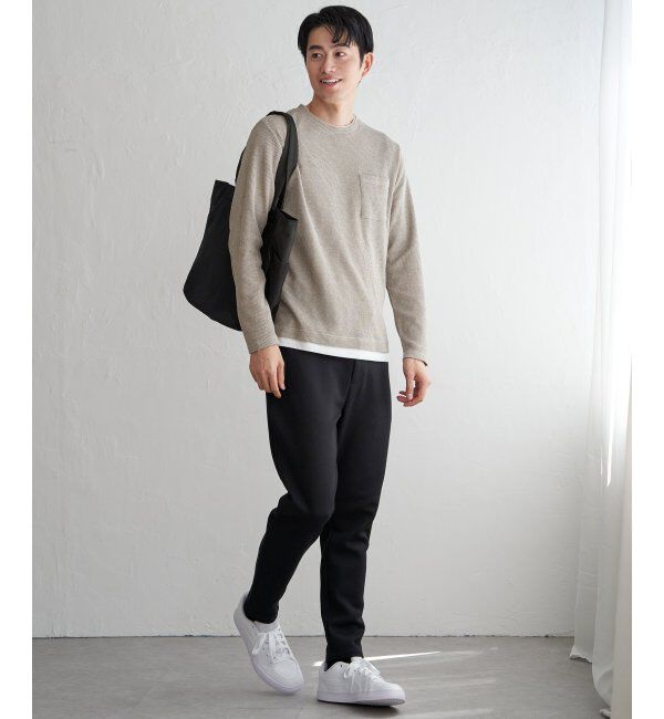 ikka「メランジワッフルポケフェイクロンＴ」|Tシャツ・カットソー|