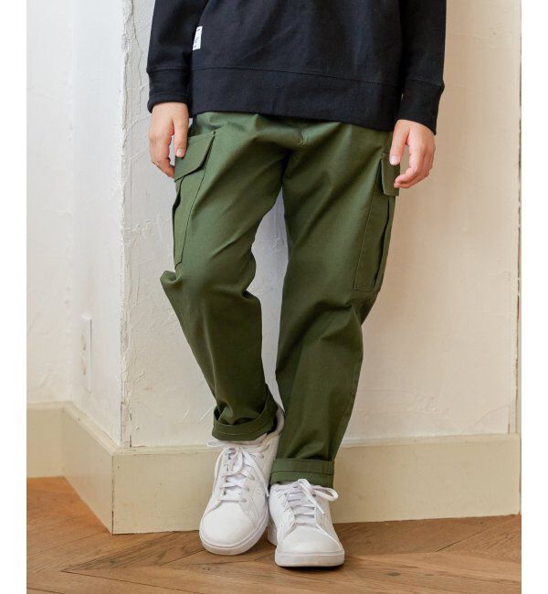 ikka kids「フェイクベルト付きゆるテーパードパンツ（120~160cm）」|その他|