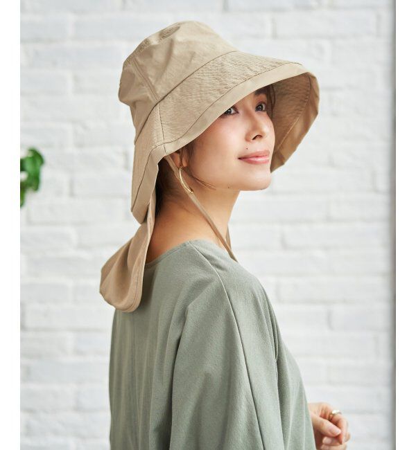 ikka「【接触冷感／UVカット】シルバーコーティングタレ付きハット」|その他|