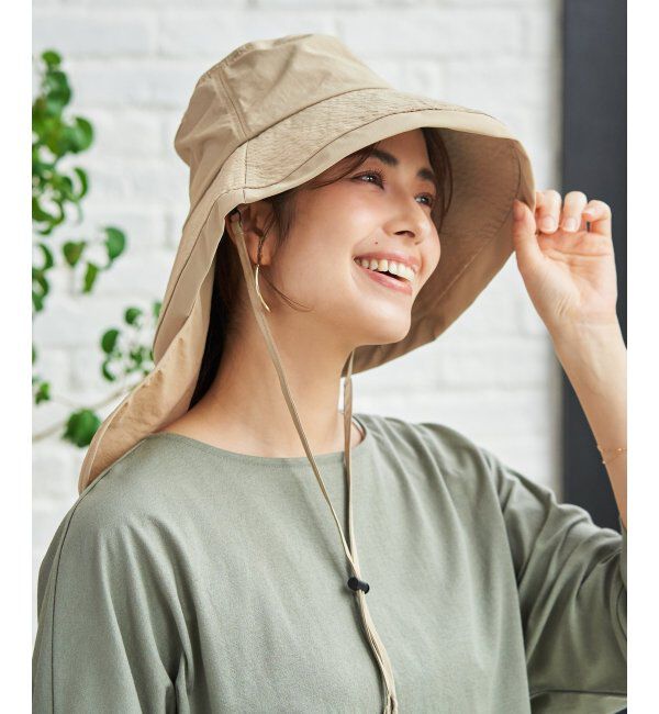 ikka「【接触冷感／UVカット】シルバーコーティングタレ付きハット」|その他|