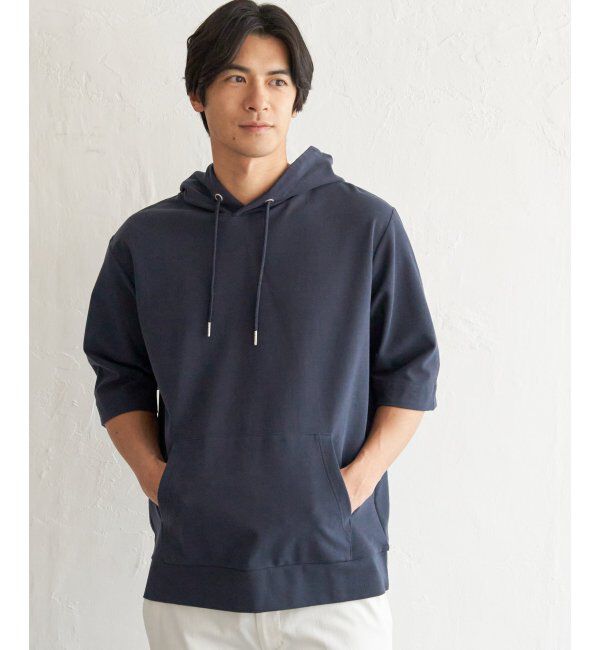 ikka「【雑誌MonoMax4月号掲載】GOKU楽冷感2WAYパーカ「小泉孝太郎さん着用モデル」」|Tシャツ・カットソー|