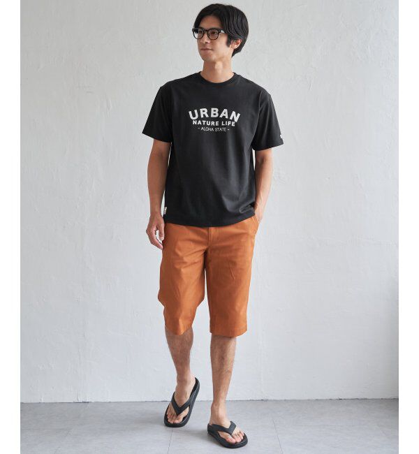 ikka「URBAN NATURE LIFE アーバンネイチャーライフ 鹿の子フロッキープリントTシャツ」|Tシャツ・カットソー|