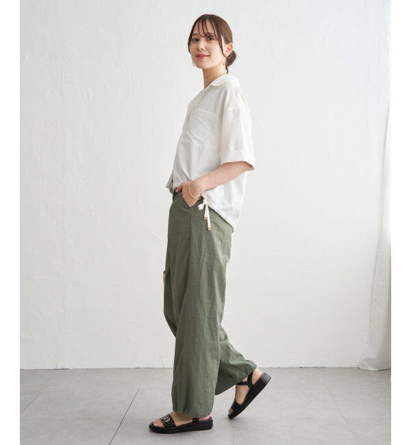 ikka「【雑誌InRed6月号掲載】冷感／デニム裾ドロストシャツ」|シャツ・ブラウス|