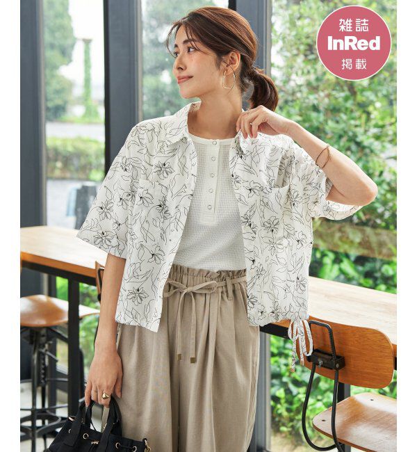 ikka「【雑誌InRed6月号掲載】冷感／デニム裾ドロストシャツ」|シャツ・ブラウス|ソノタ