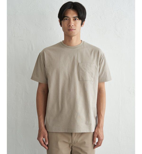 ikka「冷感DRYサッカーポケットTシャツ」|Tシャツ・カットソー|