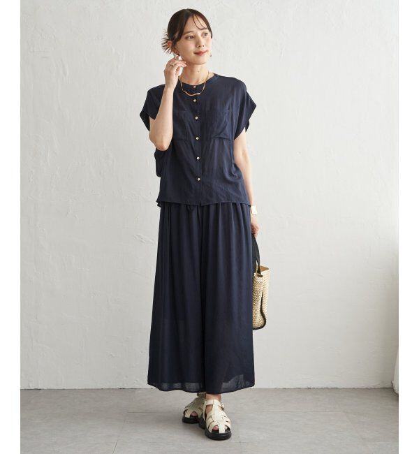 ikka「【セットアップ対応】冷感ボイルラップスカーチョ」|その他|