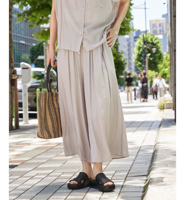 ikka「【セットアップ対応】冷感ボイルラップスカーチョ」|その他|