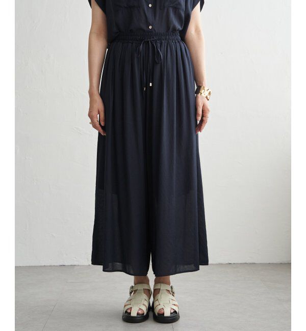 ikka「【セットアップ対応】冷感ボイルラップスカーチョ」|その他|