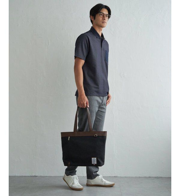 ikka「【接触冷感】デニムライクニットカラーポロシャツ」|その他|