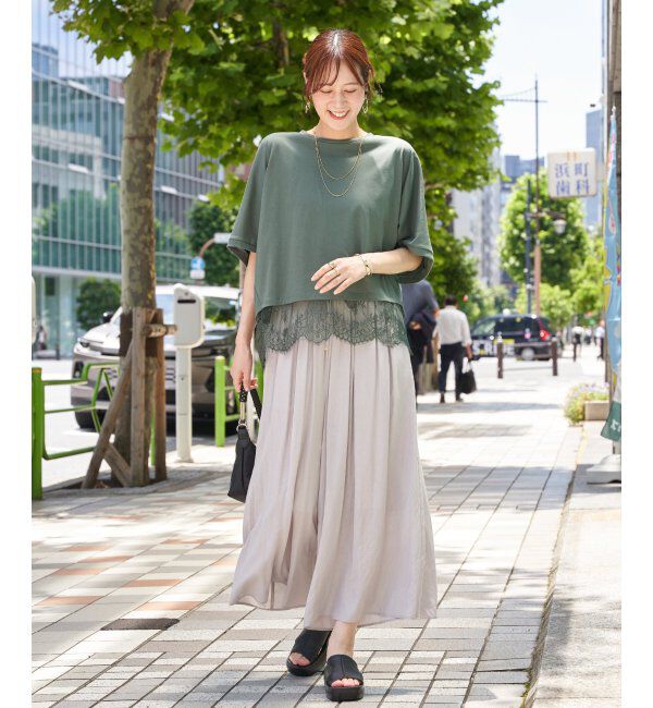 ikka「裾レース切り替えドルマンプルオーバー」|その他|
