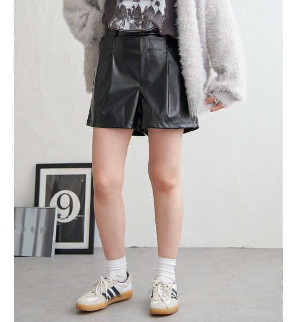 VENCE share style「合皮ショートパンツ」|その他|