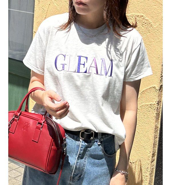 VENCE share style「ＧＬＥＡＭシシュウロゴＴ」|Tシャツ・カットソー|ミディアムグレー