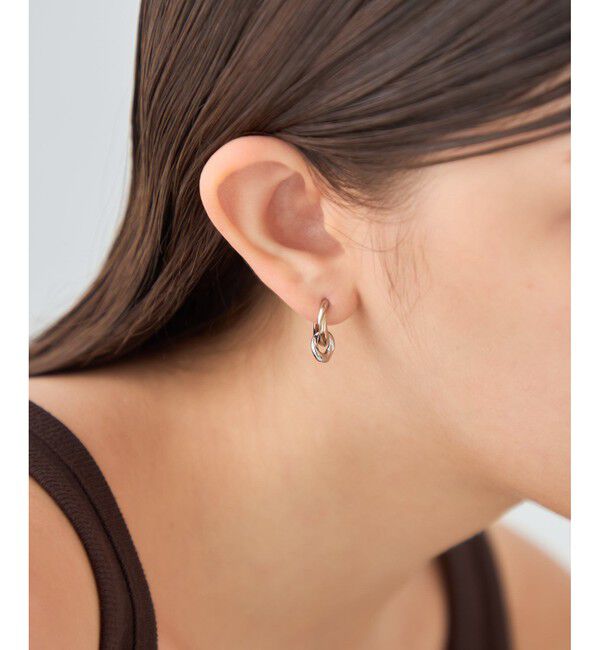 ete「ニュアンスライン チャーム ハグピアス」|ピアス|