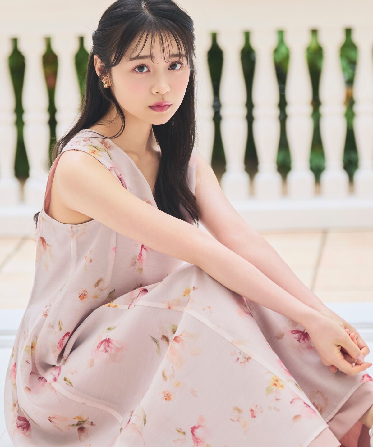WILLSELECTION「ウォーターフラワープリントリバーシブルワンピース」|ワンピース|