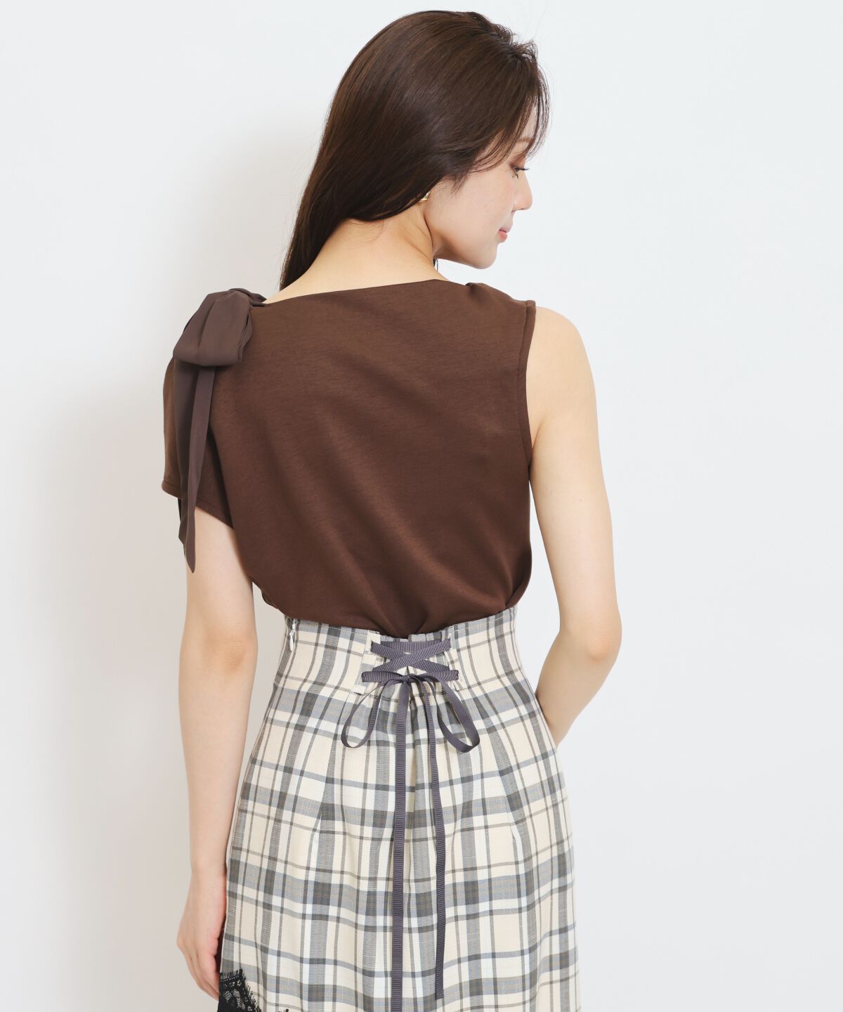 WILLSELECTION「リボンショルダードレープカットトップス」|Tシャツ・カットソー|