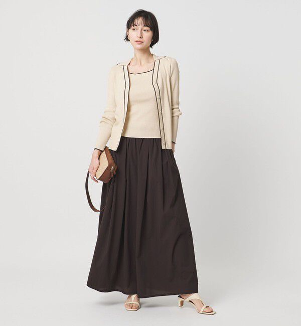 UNITED ARROWS「スキッパー リブカーディガン ‐ウォッシャブル‐」|カーディガン|