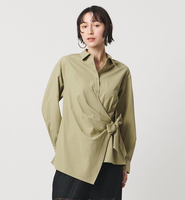 UNITED ARROWS「ドレープ ギャザー シャツ ‐ウォッシャブル‐」|シャツ・ブラウス|OLIVE