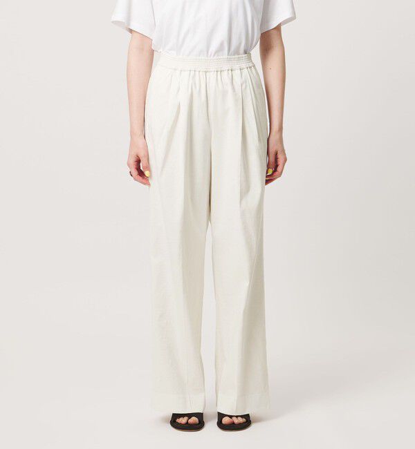 UNITED ARROWS「NALYA リラックス ワイドパンツ OFF WHITE ‐ウォッシャブル‐」|スラックス|