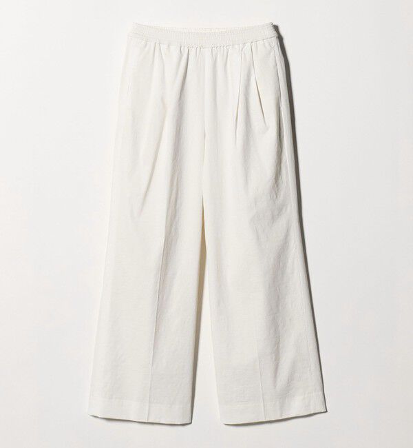 UNITED ARROWS「NALYA リラックス ワイドパンツ OFF WHITE ‐ウォッシャブル‐」|スラックス|