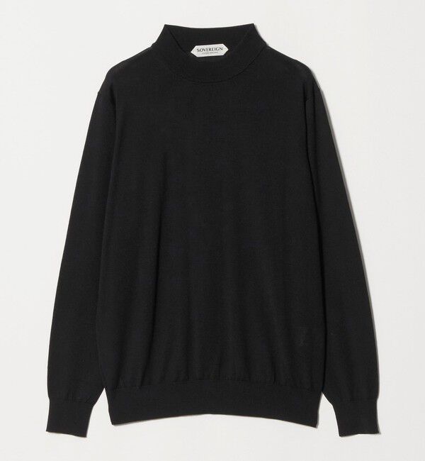 UNITED ARROWS「＜SOVEREIGN＞ハイゲージ モックネック ニット」|ニット・セーター|BLACK