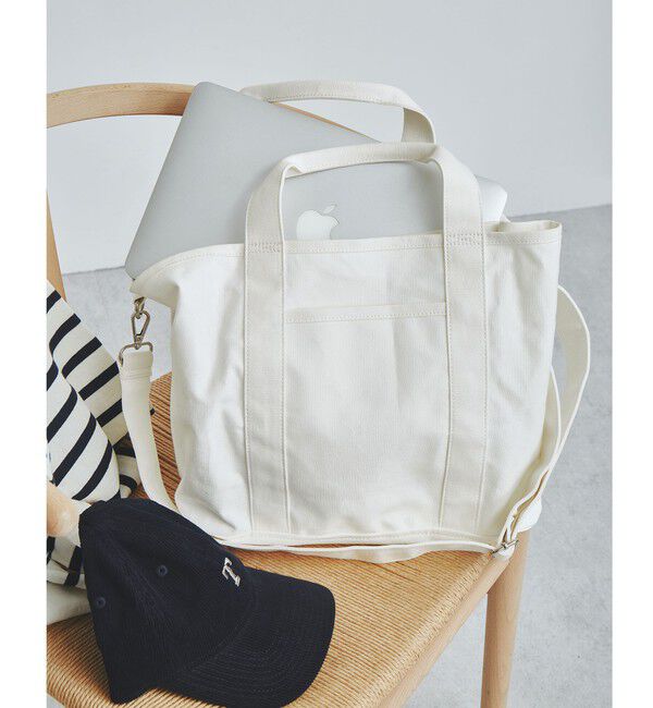 UNITED ARROWS green label relaxing「【WEB限定】2WAY キャンバス トートバッグ / ユニセックス」|トートバッグ|WHITE