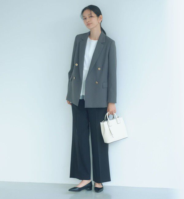 UNITED ARROWS green label relaxing「［size SHORT/TALLあり］パウドレ ワイド パンツ ウォッシャブル ストレッチ」|スラックス|