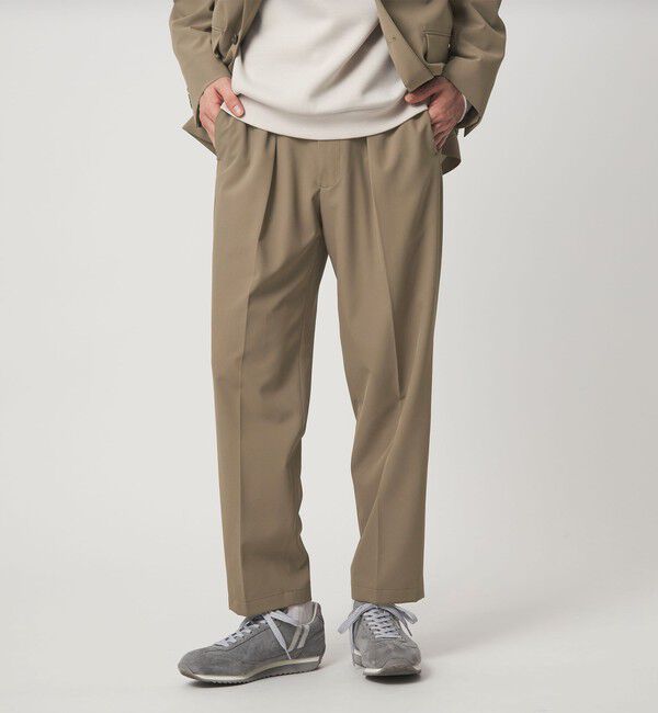 UNITED ARROWS green label relaxing「A+ PERTEX UNLIMITED リラックス 1プリーツ セットアップ パンツ スラックス -ウォッシャブル・ストレッチ」|スーツ|BEIGE