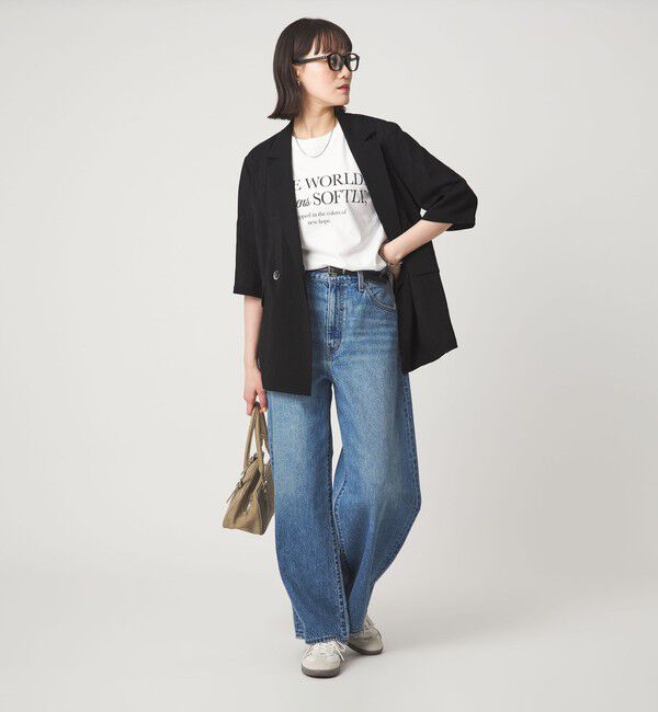 UNITED ARROWS green label relaxing「【結論シリーズ】シアーエアミドルスリーブジャケット マシンウォッシャブル 接触冷感 通気性」|テーラードジャケット|
