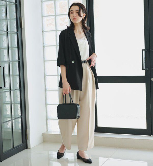 UNITED ARROWS green label relaxing「【結論シリーズ】シアーエアミドルスリーブジャケット マシンウォッシャブル 接触冷感 通気性」|テーラードジャケット|