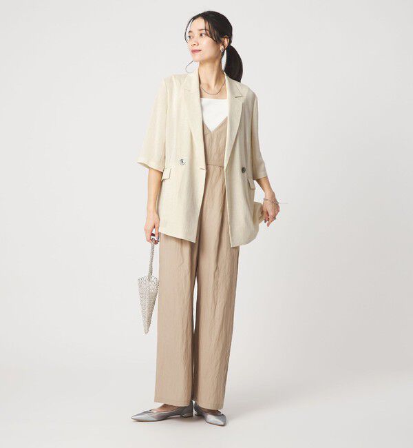 UNITED ARROWS green label relaxing「【結論シリーズ】シアーエアミドルスリーブジャケット マシンウォッシャブル 接触冷感 通気性」|テーラードジャケット|