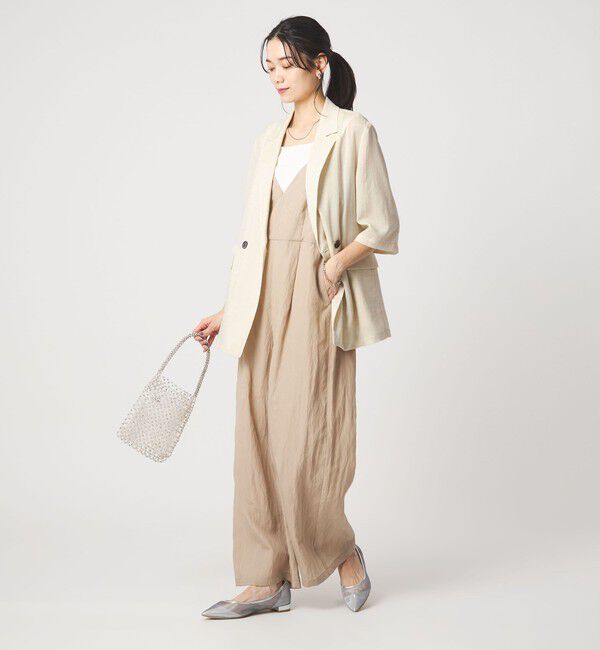 UNITED ARROWS green label relaxing「【結論シリーズ】シアーエアミドルスリーブジャケット マシンウォッシャブル 接触冷感 通気性」|テーラードジャケット|