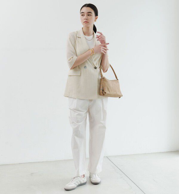 UNITED ARROWS green label relaxing「【結論シリーズ】シアーエアミドルスリーブジャケット マシンウォッシャブル 接触冷感 通気性」|テーラードジャケット|