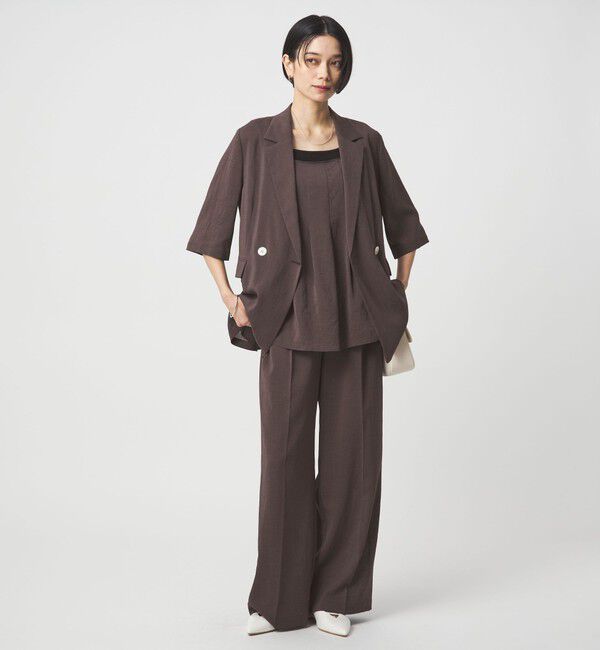 UNITED ARROWS green label relaxing「【結論シリーズ】シアーエアミドルスリーブジャケット マシンウォッシャブル 接触冷感 通気性」|テーラードジャケット|