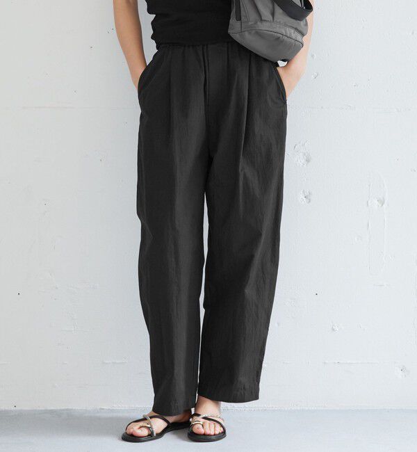 UNITED ARROWS green label relaxing「［size SHORTあり］イージー カーブ パンツ ウォッシャブル 接触冷感」|その他|BLACK
