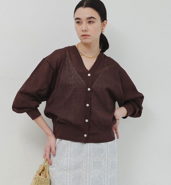 UNITED ARROWS green label relaxing「ビューティーネック2WAYカーデ ウォッシャブル」|カーディガン|