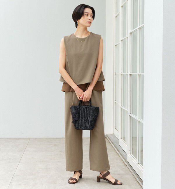 UNITED ARROWS green label relaxing「ダブルフレアオールインワン マシンウォッシャブル 通気性 ストレッチ」|オールインワン|