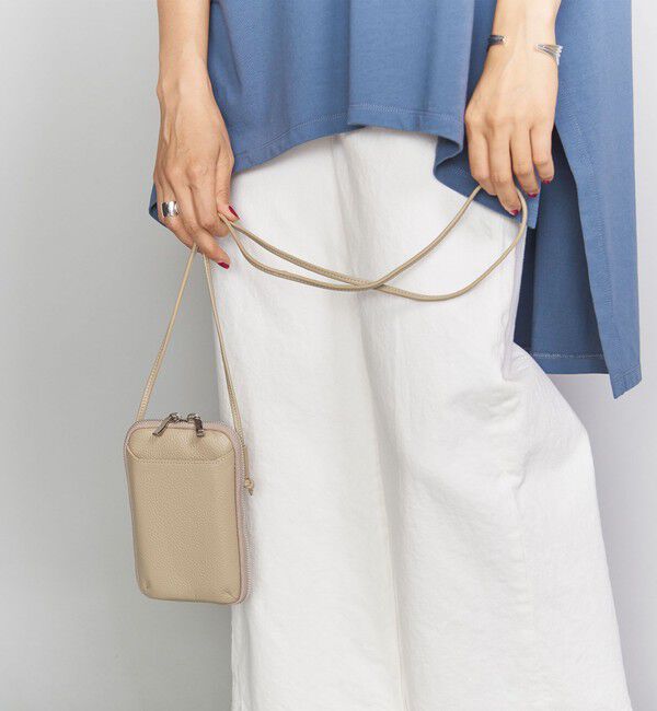 BEAUTY&YOUTH UNITED ARROWS「レザー ジップスリム ウォレットショルダー」|財布|